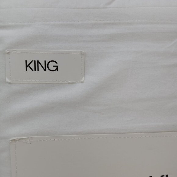 Calvin Klein Washed Cotton 4 Piece King Sheet Set 300 Thread Count White - Picture 5 of 8